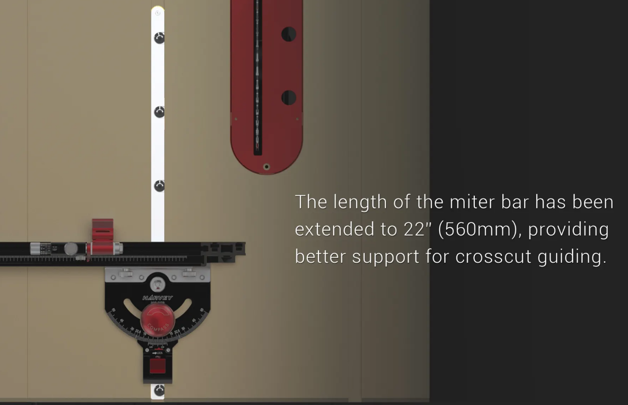 MG-36PRO longer miter bar