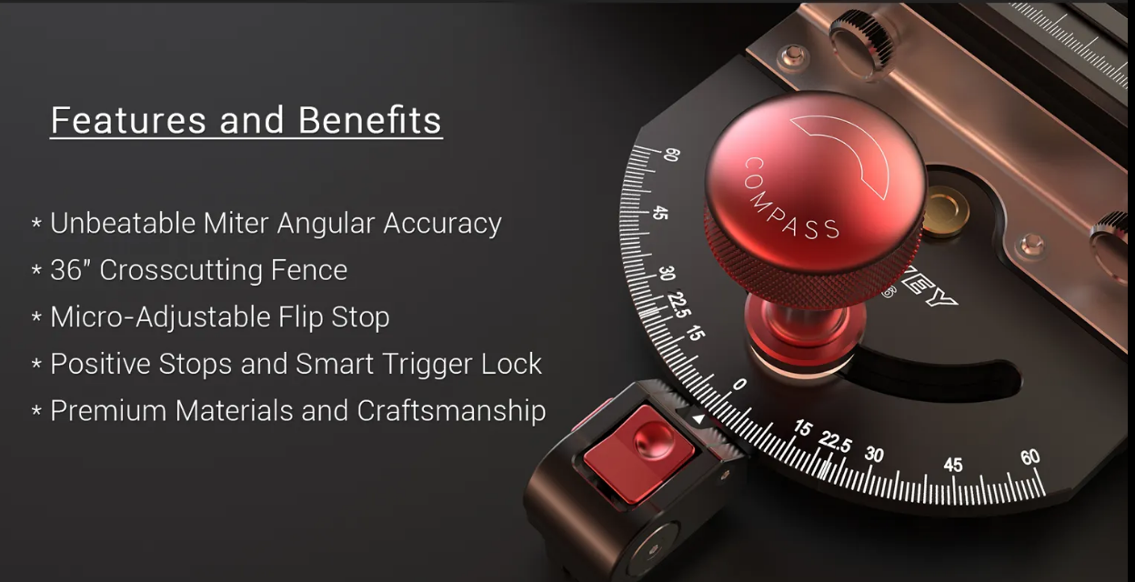 Compass MG-36 miter gauge overview