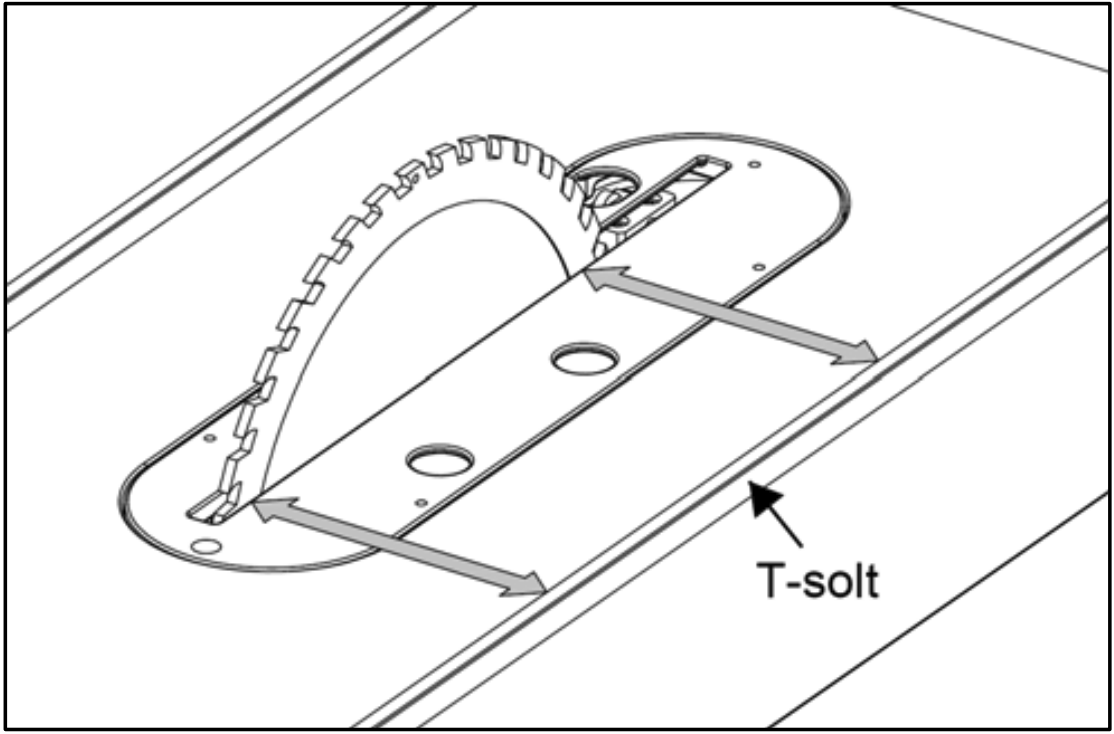 Fig. 23 - T-slot alignment diagram