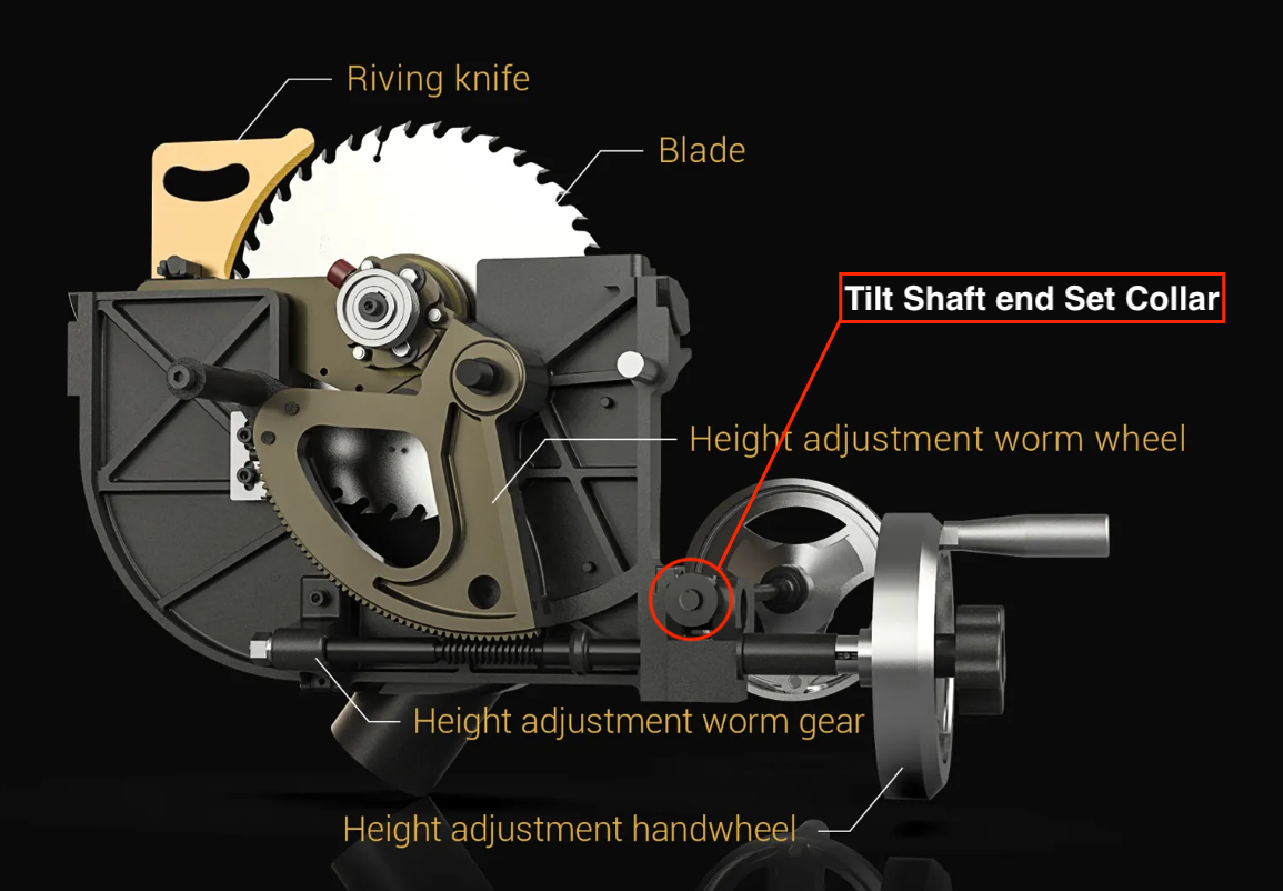 HW110LC TC tilt mechanism component reference