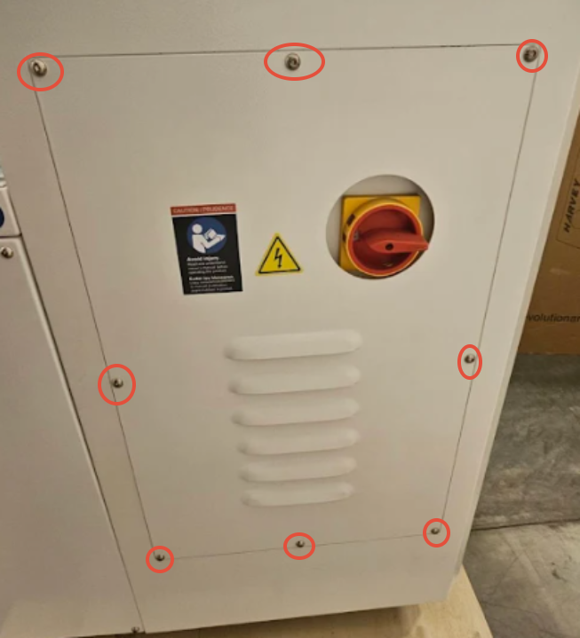 Electrical box panel removal