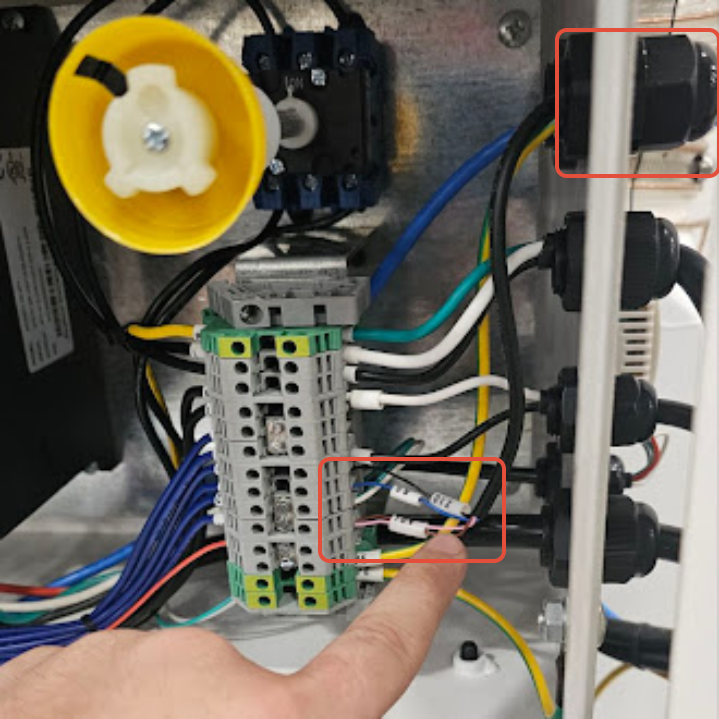 Completed wiring with two wires per terminal
