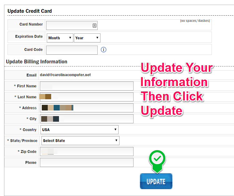 How Do I Update My Credit Card Information HIPAA For MSPs HelpDesk