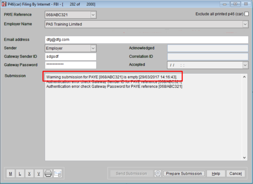 HMRC Filing P46(car) Filing By FBI P11D Organiser
