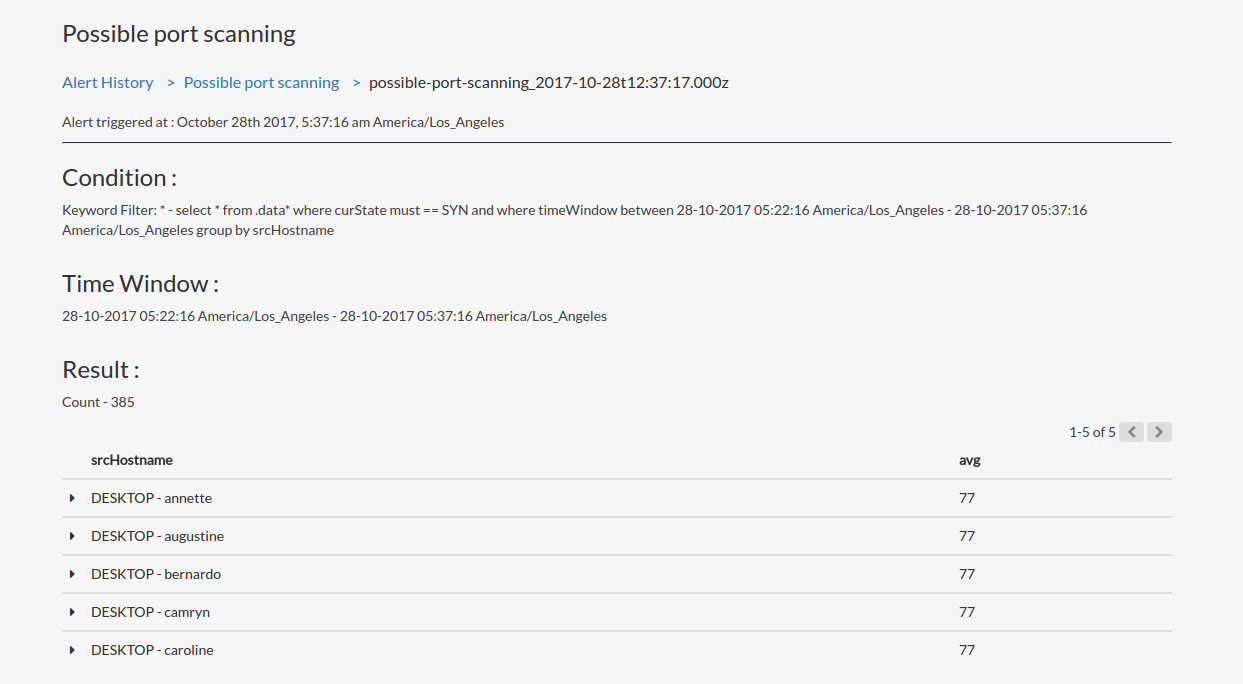 Easy drilldown from notification to root cause event