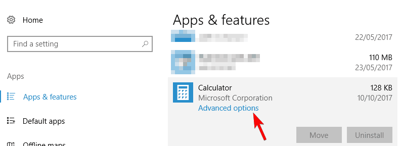 Calculator won't open in Windows 10
