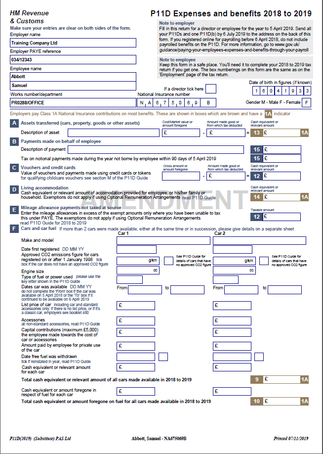 I have submitted P11Ds to HMRC – what can I do to amend my P11D return ...