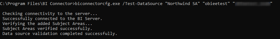 Data source validated successfully
