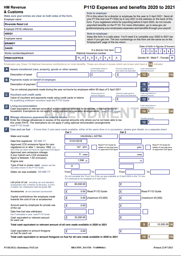 I have submitted P11Ds to HMRC – what can I do to amend my P11D return ...