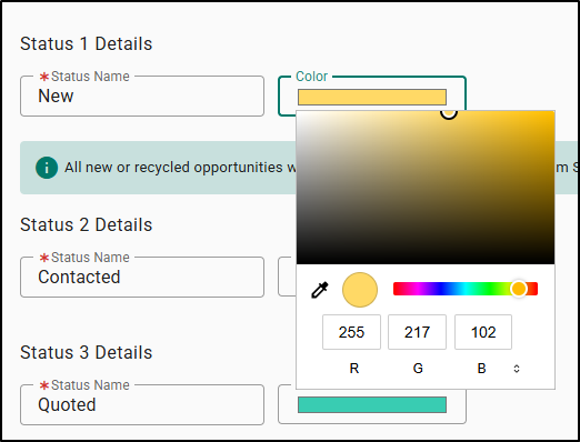 Figure 8 - With Custom values