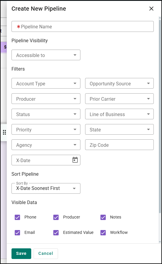 Figure 3 - Creating a Pipeline
