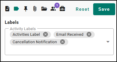 If you need to remove a label, simply click the 'x' next to the one you'd like to remove.