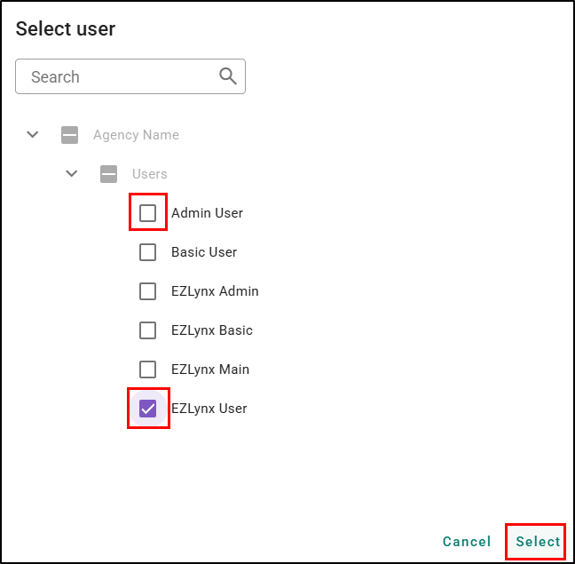 Check the box next to the user you want to choose for the 'Send as' Identity.