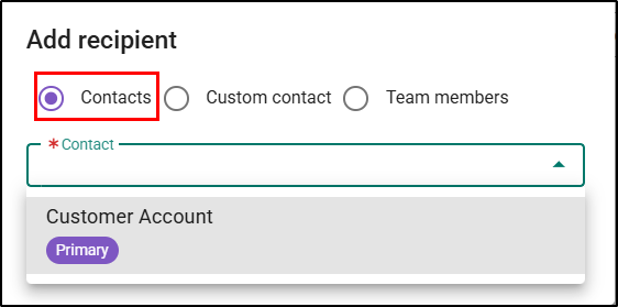 You can pick from existing contacts in the applicant's record.