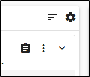 Common EZLynx buttons: Widget settings (gear), Forms (clipboard), Actions (three dots), and Expander (down arrow).