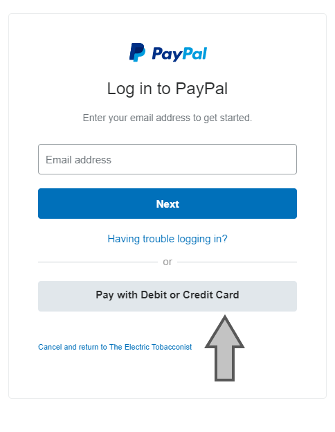 I Can t Change My Card Details Electric Tobacconist