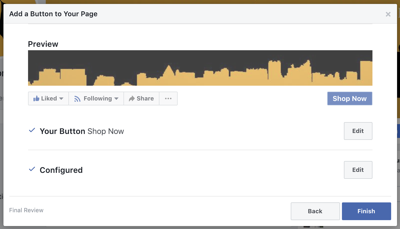 Facebook Now" Button Setup TireConnect