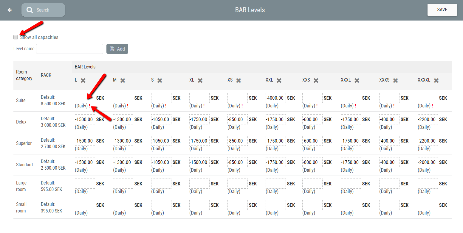 BAR Levels Change a BAR level Nitesoft Helpdesk