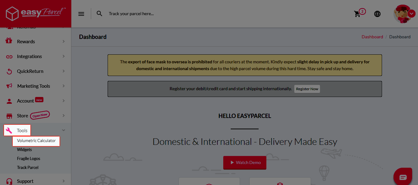 Volumetric Calculator EasyParcel (Malaysia) Help Centre