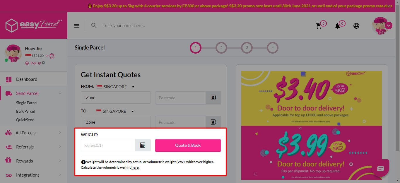 How to avoid misdeclared parcel weight? EasyParcel (Singapore) Help