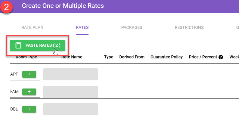 Rate Section - Creating and editing rates : Support Centre