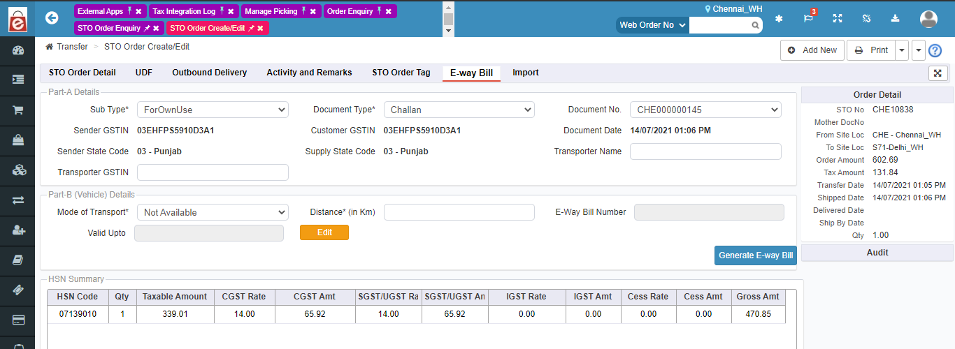 EWay Bill Cleartax Vinculum Knowledge Central