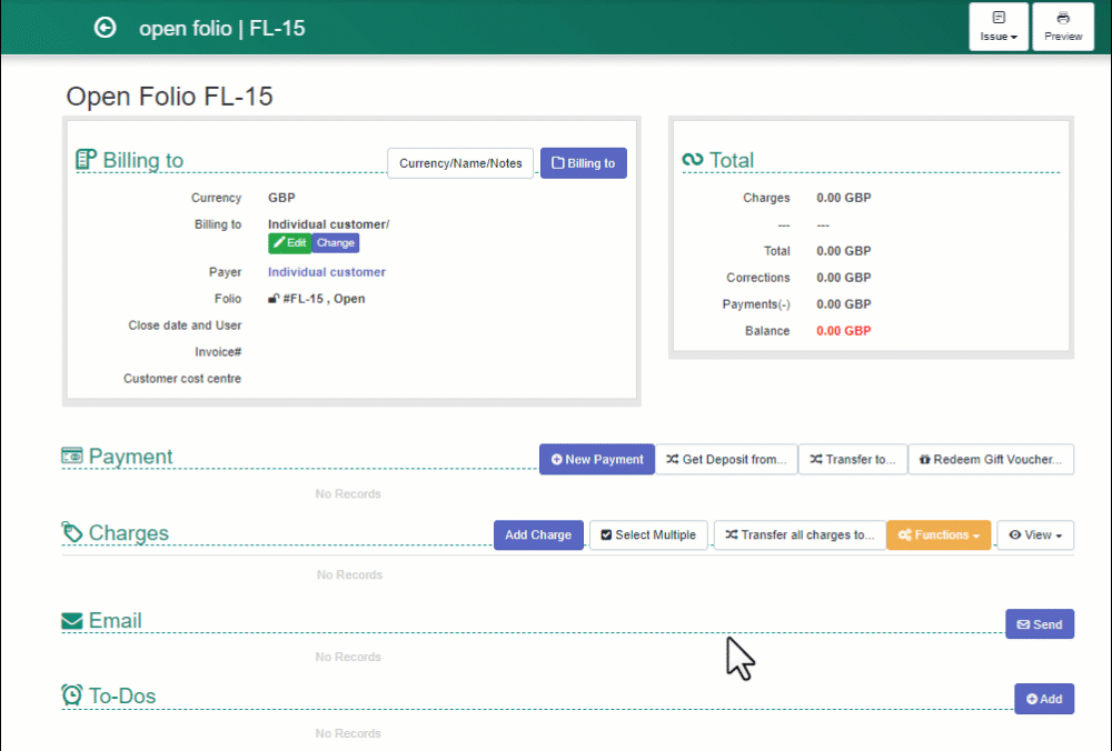 Charge Templates - Operational Charge Templates : Support Centre