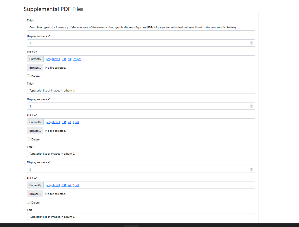 Screenshot of Dashboard, PDF listing