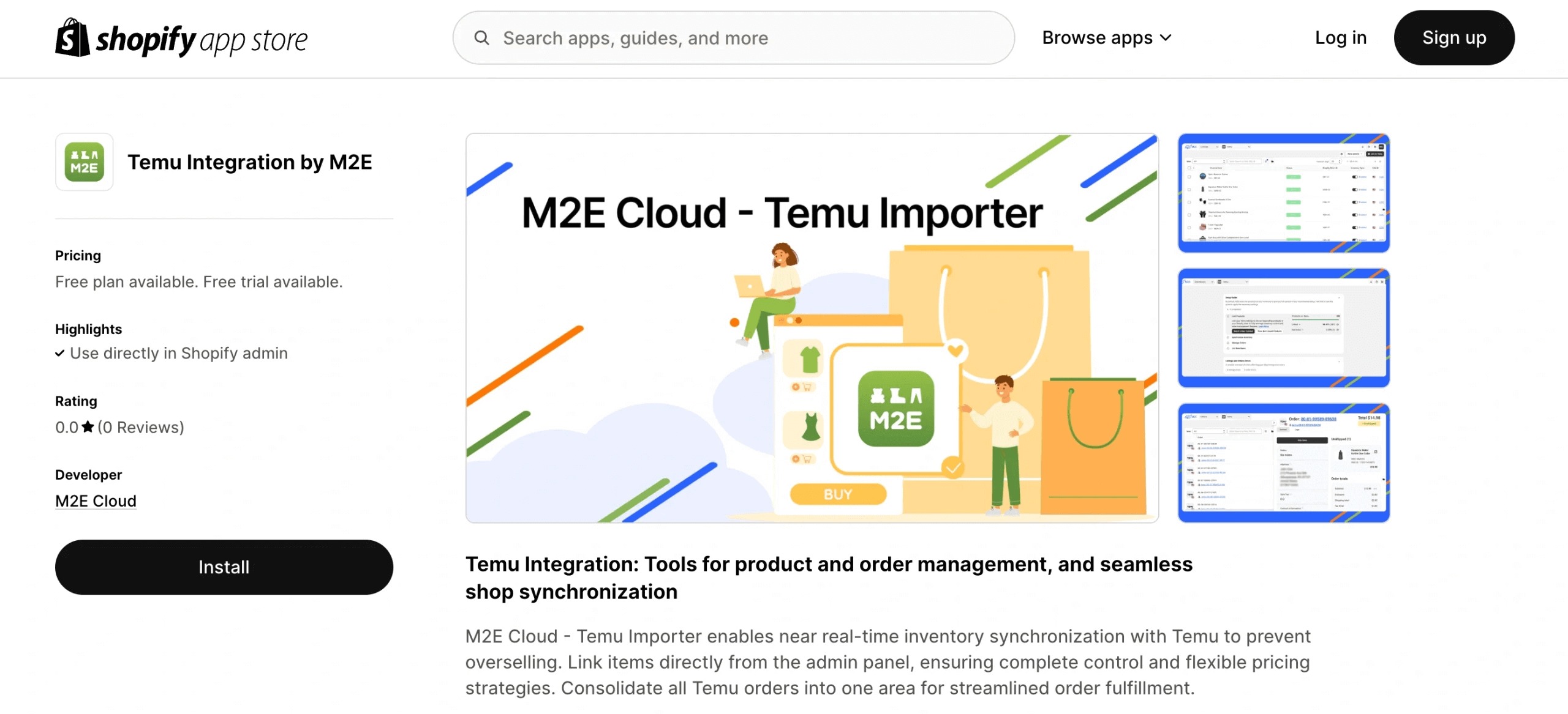 Wie man Temu-Produkte mit M2E in Shopify importiert