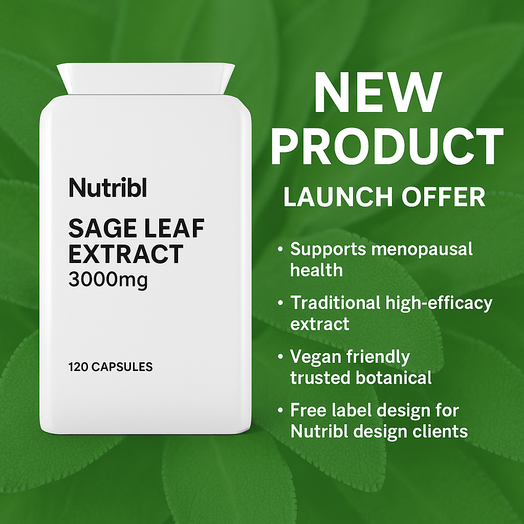 Nutribl Sage Leaf Extract 3000mg – 120 Capsules