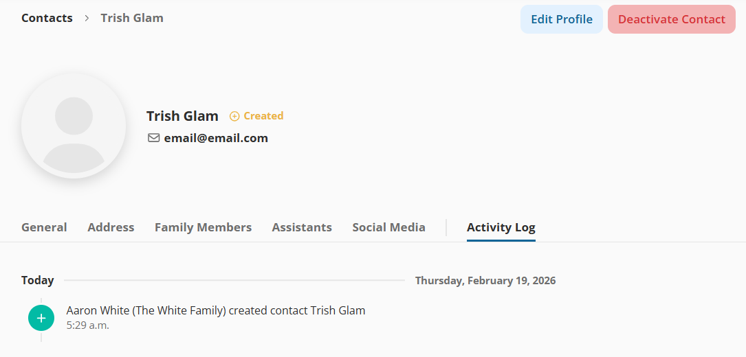 New Activity Logs added to track creation and permission edits