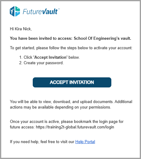 New Invitation Template for Collaborators