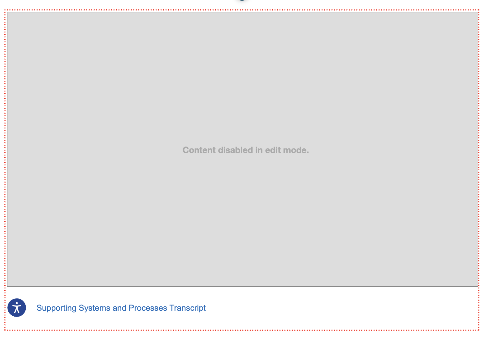 vimeo block in edit mode with content disabled