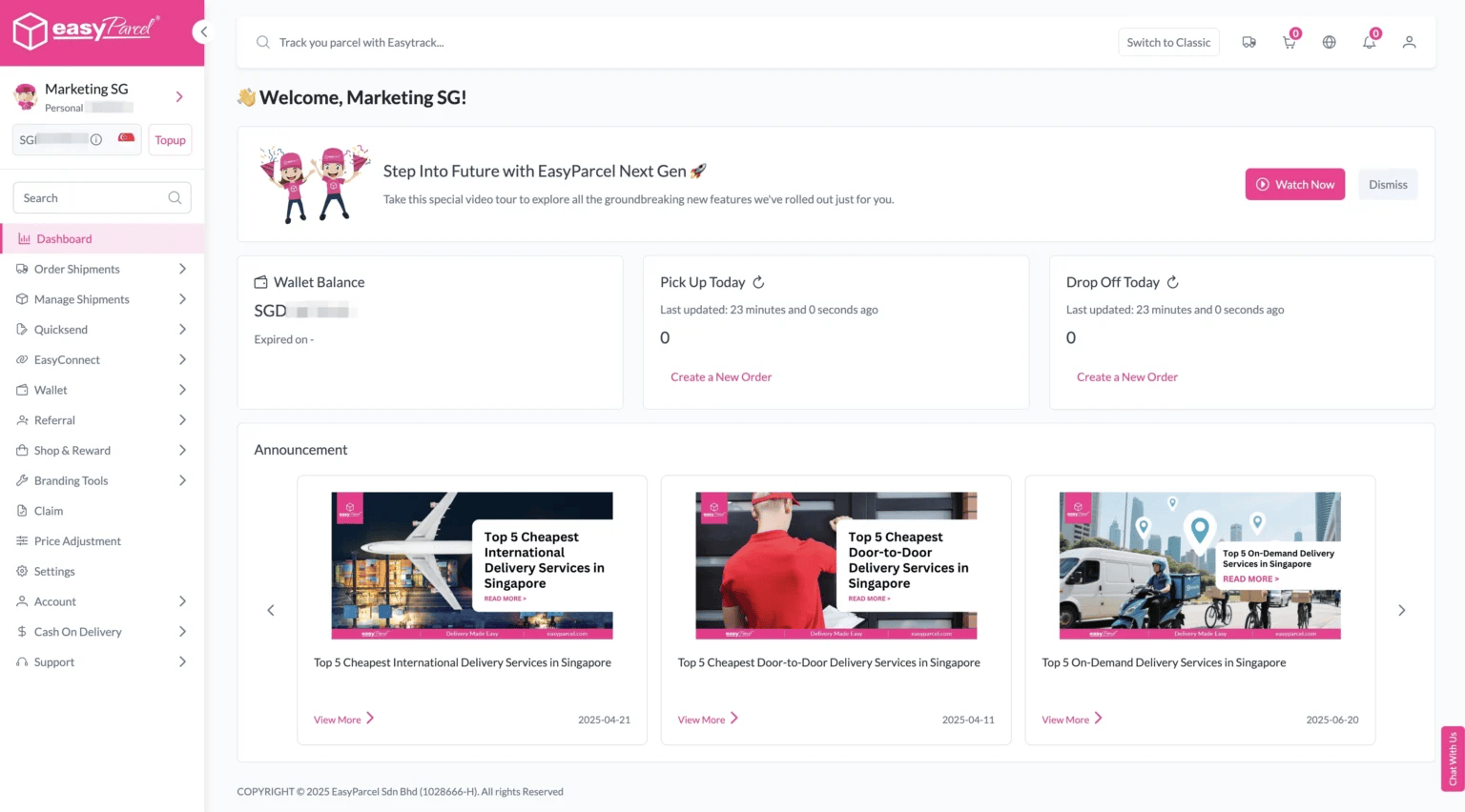 Select EasyStore from the Add New Store integration menu