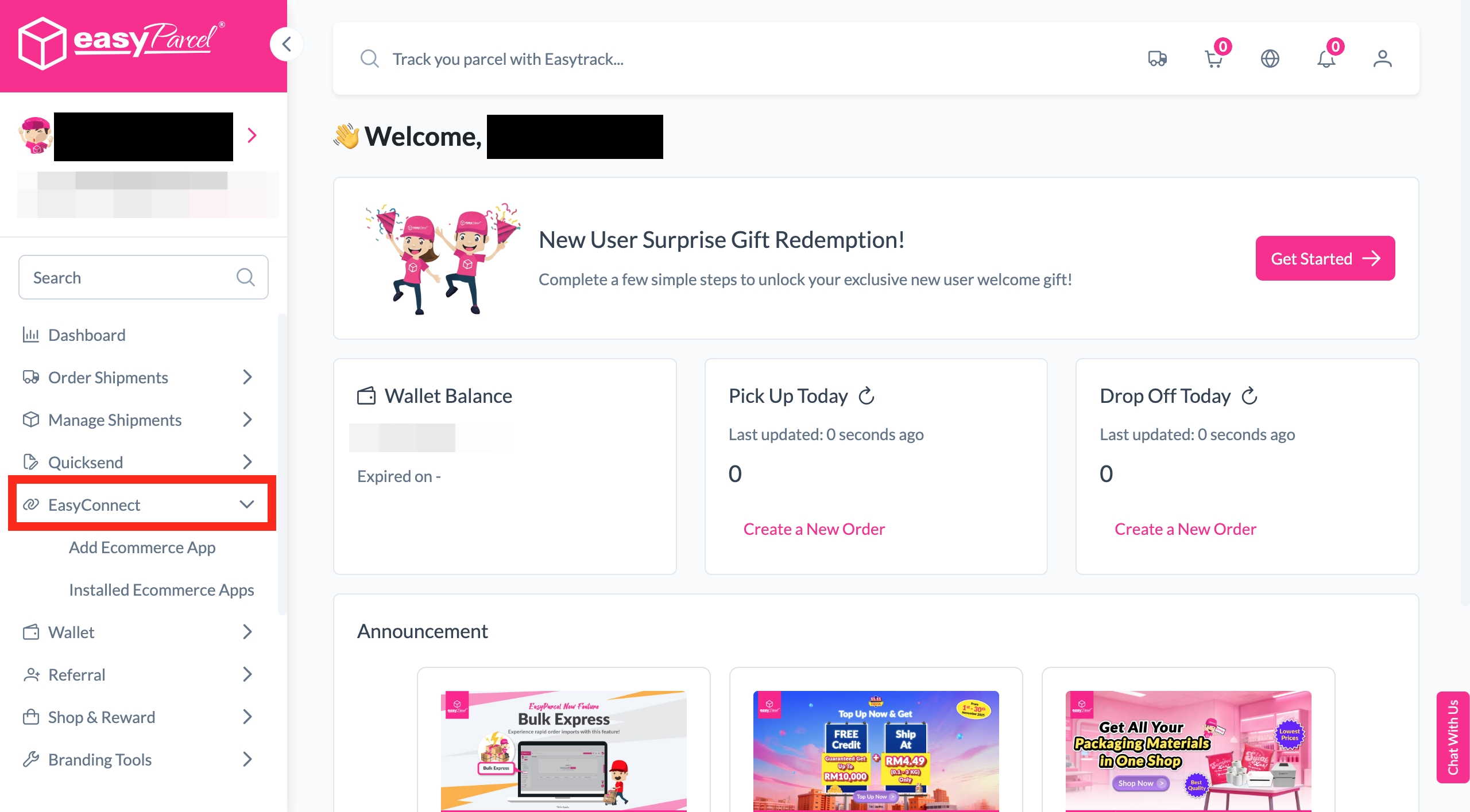Enter Shop Name and EasyStore URL and click Submit