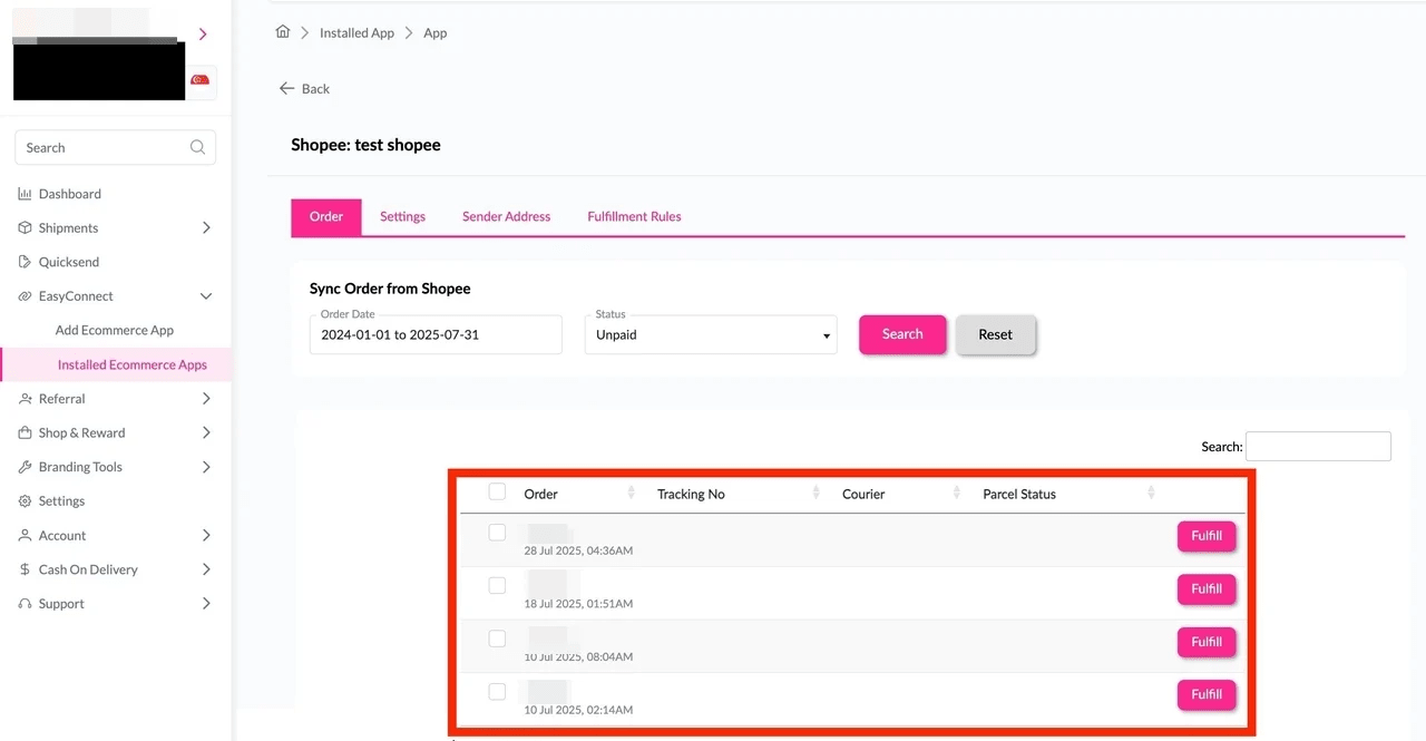 Shopee Open Platform authorization confirmation
