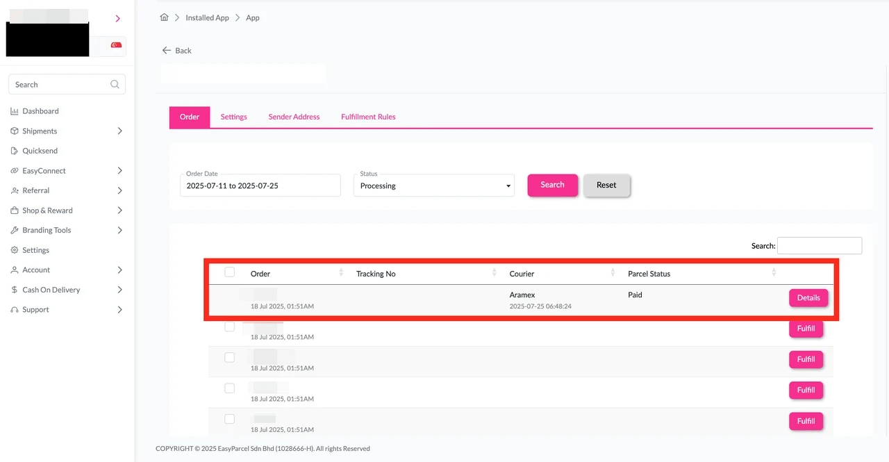 Confirm Payment button