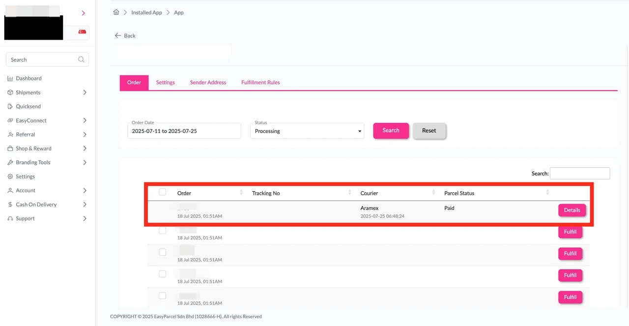 Confirm Payment button
