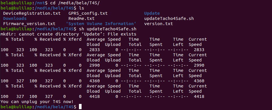 Chaning directory and running script under Linux