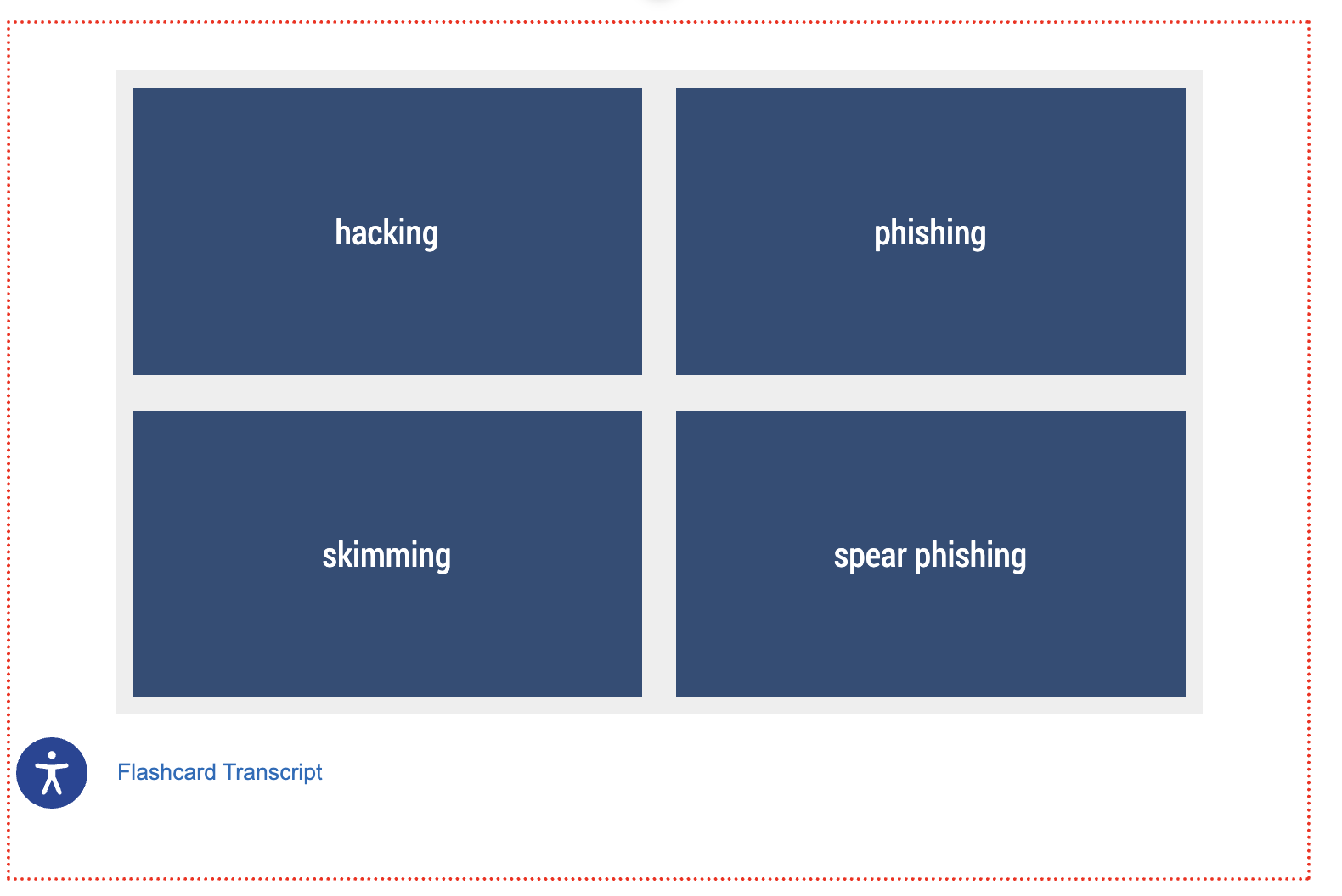 screenshot of a flashcard in the edit mode - showing all of them at once.