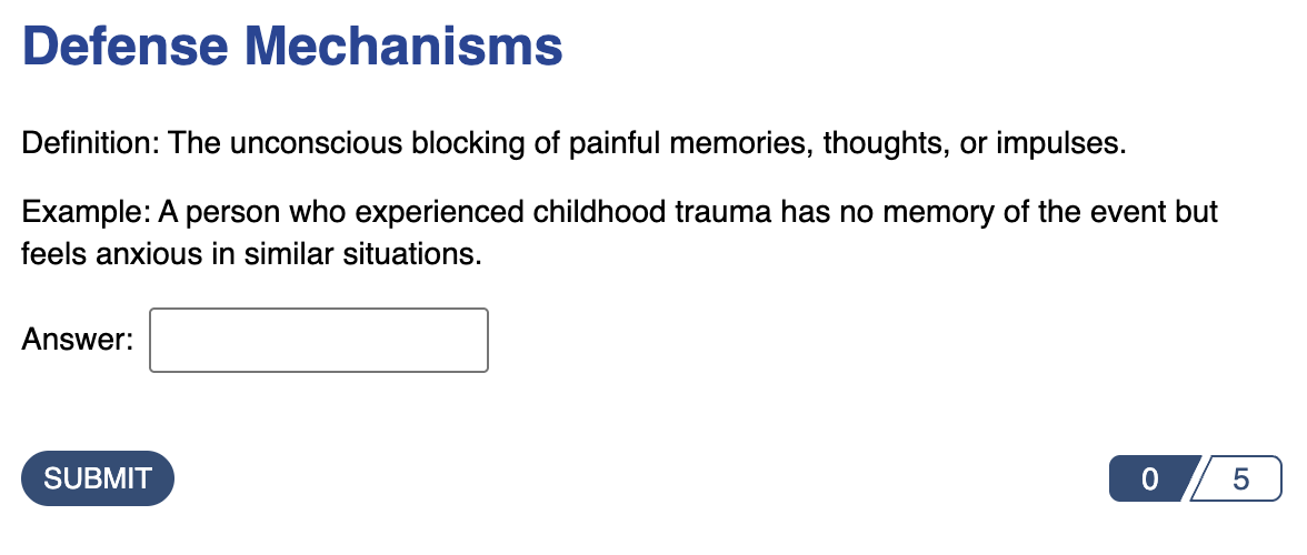 screenshot of published view of a text cloze question