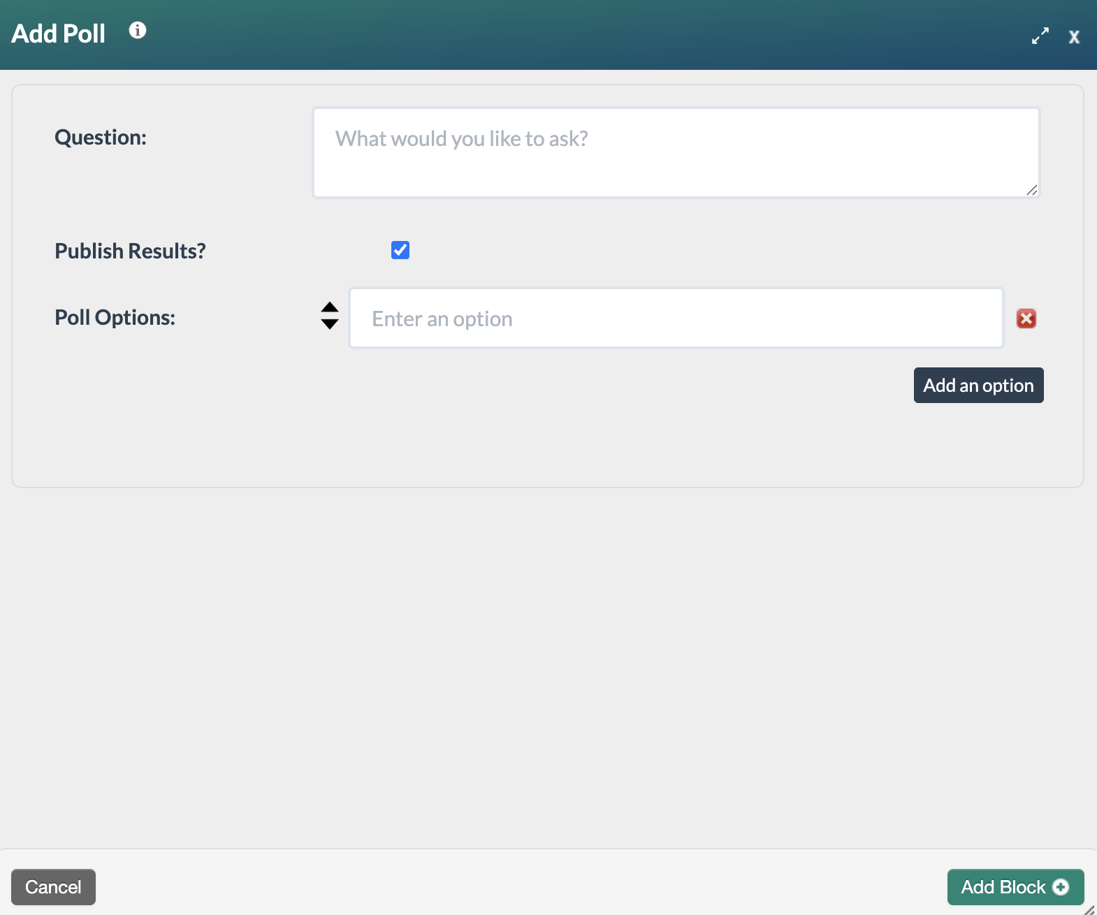 poll block blank form