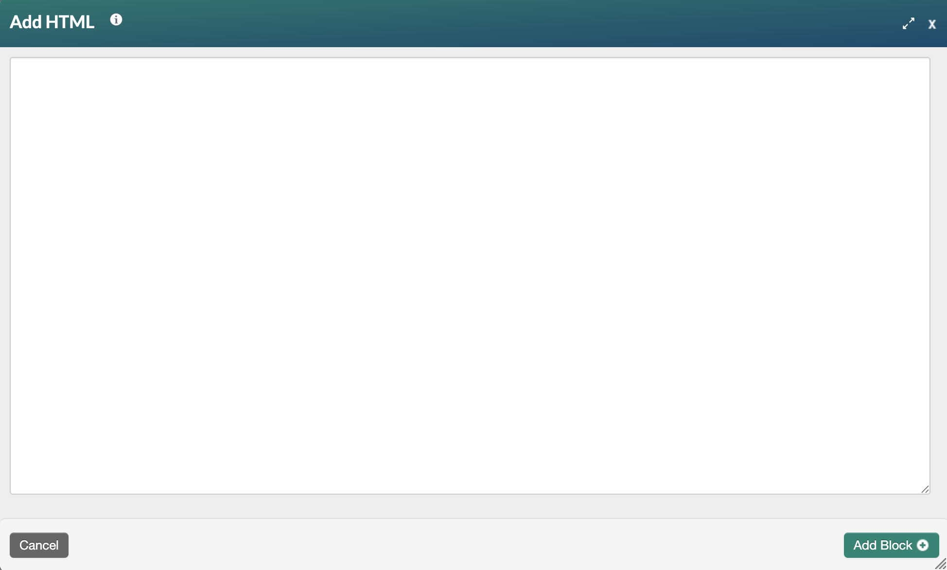 HTML block blank form
