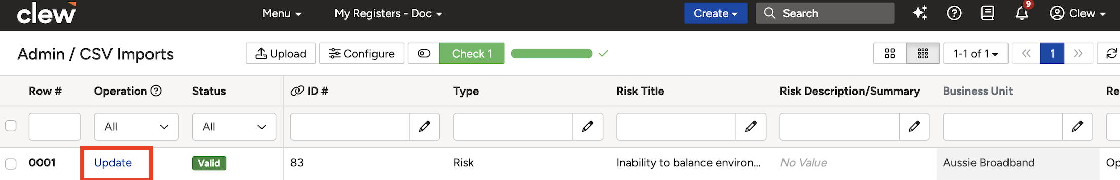 The import toggle switched to Import Mode with the blue Import button ready to run.