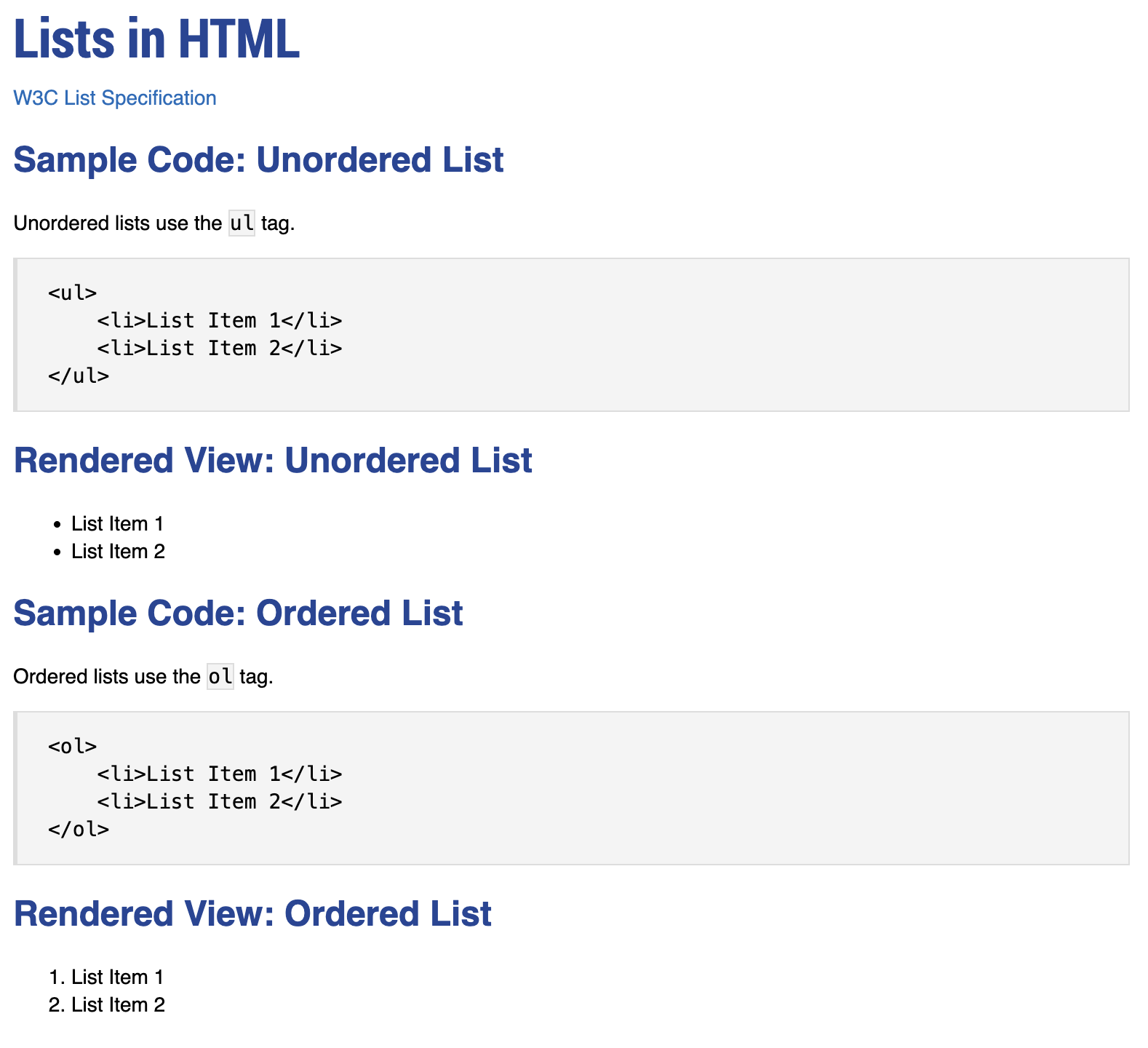 markdown block published view