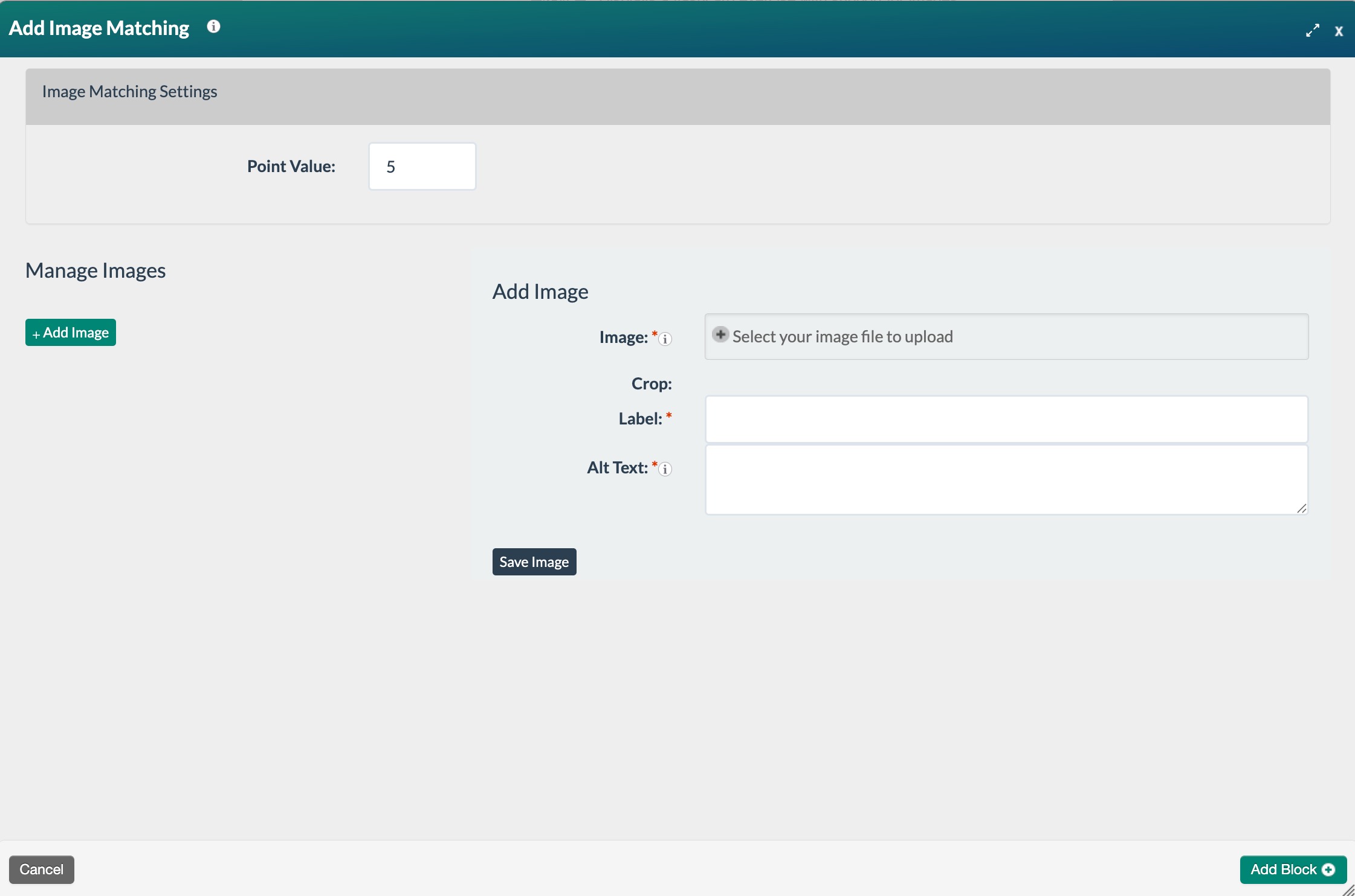 screenshot of a blank slideshow form