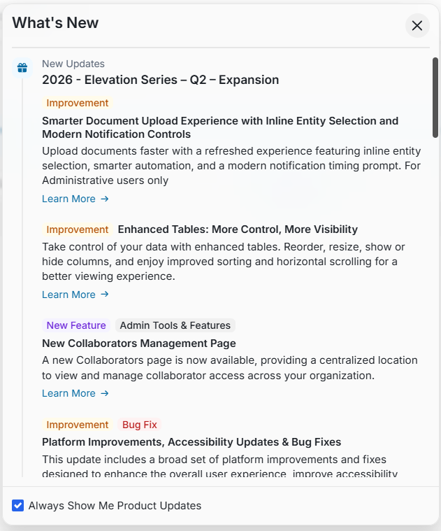 Refreshed "What's New" Experience