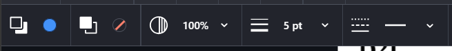 The line formatting toolbar can be used to control the shape's color and fill, opacity, and line style. 