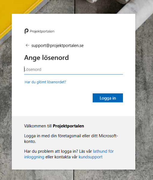 Lösenordssidan – ange ditt jobblösenord. Lösenordssidan – ange ditt jobblösenord.
