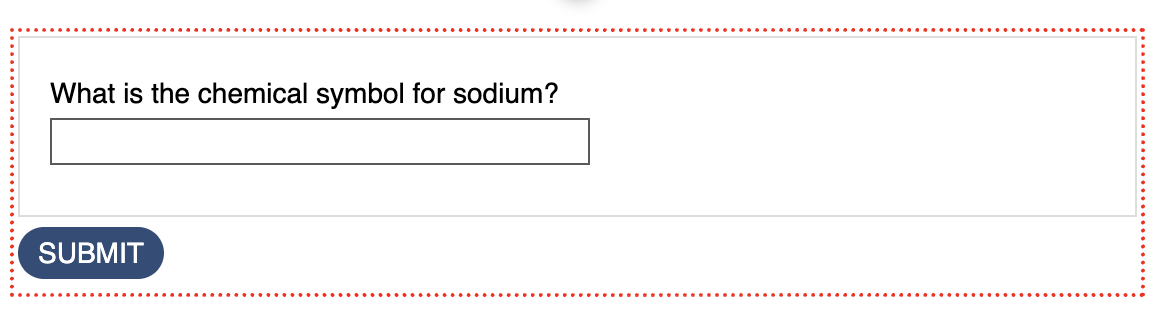text answer checked question in preview/edit mode